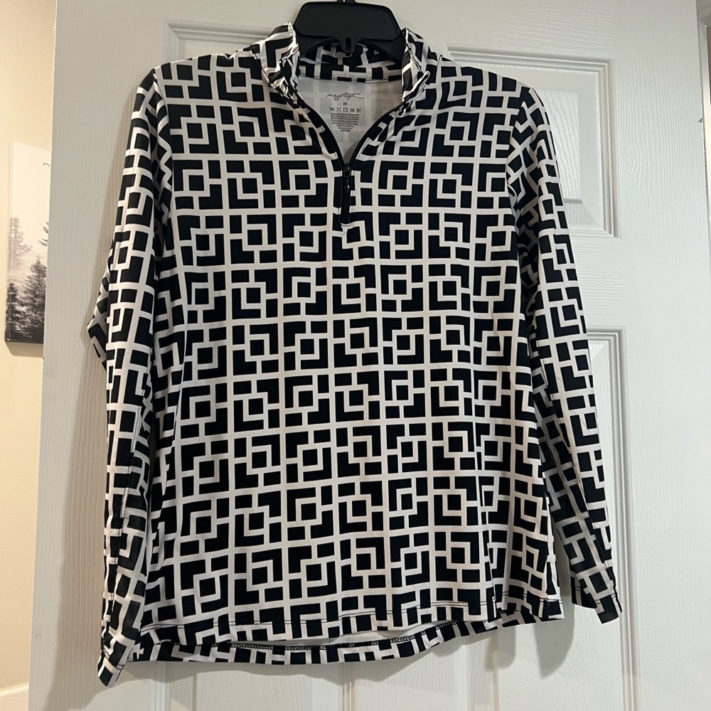 Gottex Monochrome Geometric Button Down Shirt
